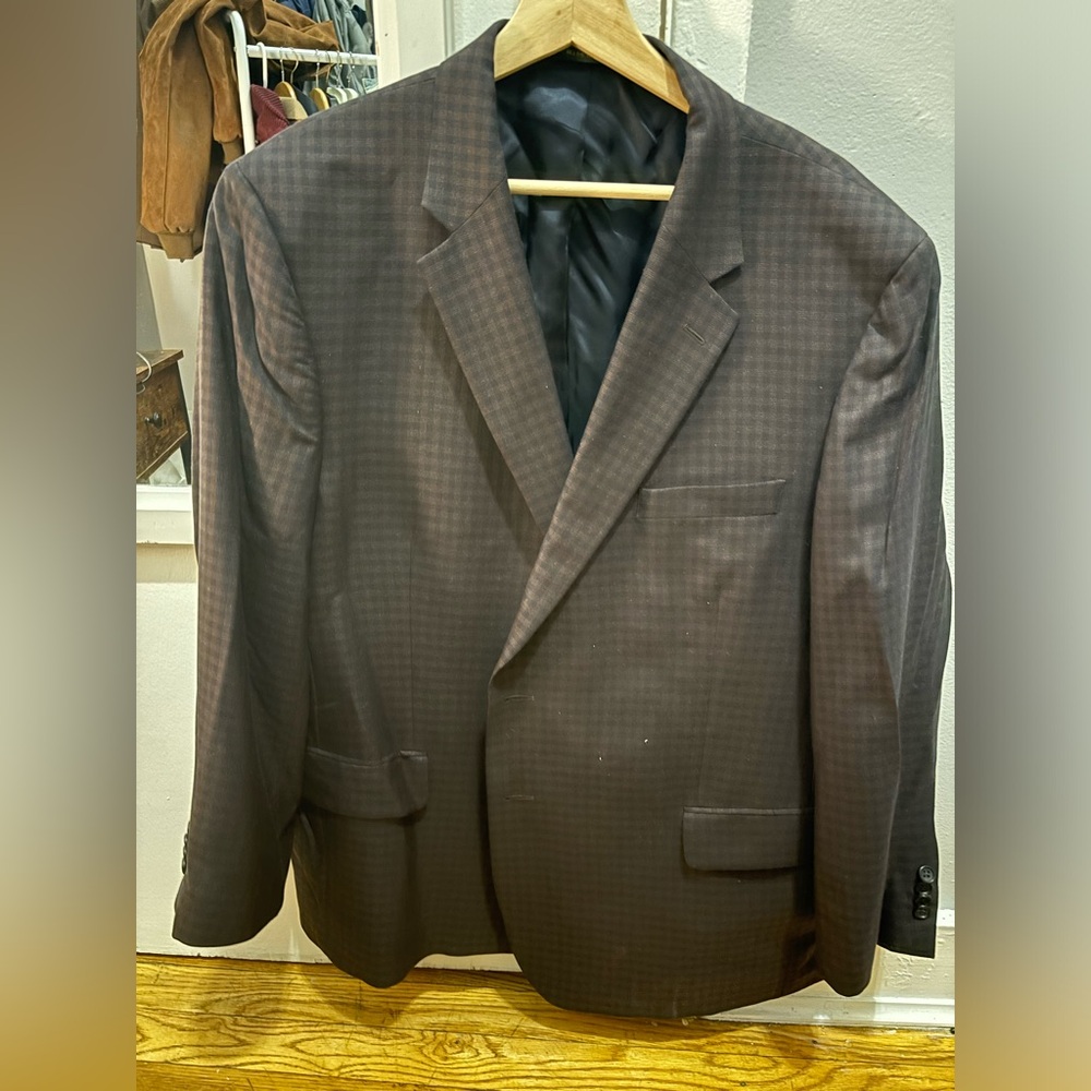 Joseph A Bank Regal Fit Navy Patterned Blazer